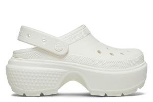 Stomp Clog U шлепанцы на платформе Crocs, белый