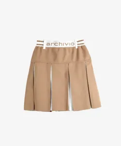 Двухцветная вязаная плиссированная юбка Archivio, цвет Beige(019)