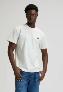 Футболка с коротким рукавом и небольшим логотипом, базовая футболка Lee, Natural