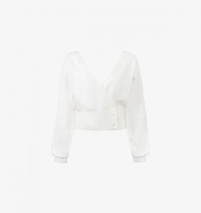 Вязаный кардиган Rowan с запахом спереди House Of Cb, белый