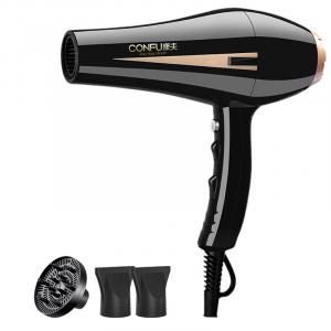 Фен для волос 2400W с постоянной температурой и быстрой сушкой KF-8894A Confu, Black (and windshield)