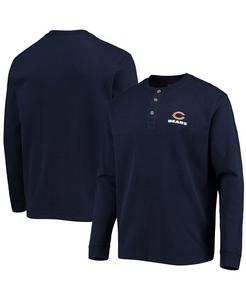 Мужская темно-синяя футболка с длинным рукавом и логотипом Chicago Bears Maverick Thermal Henley Dunbrooke, синий