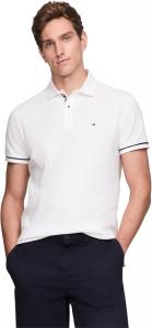 Мужские поло Tommy Hilfiger с коротким рукавом, классического кроя, с эластичными манжетами, White