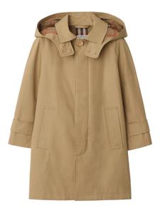 Пальто с капюшоном Burberry Kids, нейтральный