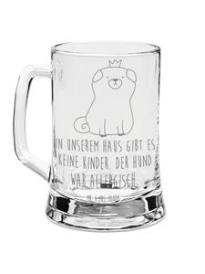 Пивная кружка с изображением мопса и надписью на прозрачном фоне Mr. & Mrs. Panda