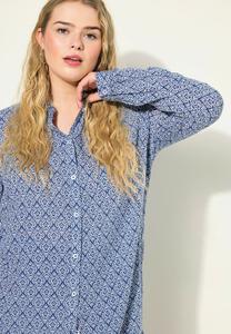 Блузка на пуговицах BOXY SHAPE, GRAFISCHER PRINT Studio Untold, темно-синий