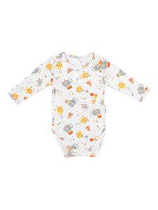 SlumberOrganix Детский боди с длинными рукавами из органического хлопка, оранжевого цвета