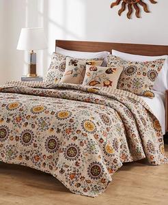 Двусторонний комплект одеял из хлопка Андорра Greenland Home Fashions, бежевый