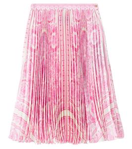 Юбка Barocco плиссе Versace Kids, Eggshell + 95Pastel Pink