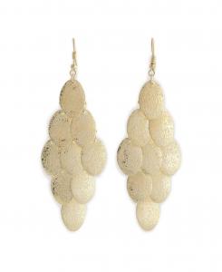 Женские золотые серьги-подвески с эффектом потертости SOHI, Gold