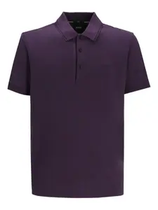 Рубашка поло с вышитым логотипом Boss, фиолетовый