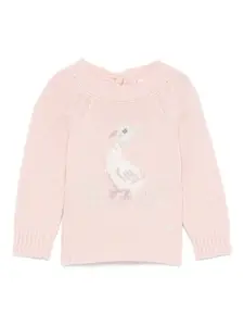 Свитер с вышивкой Patachou, розовый