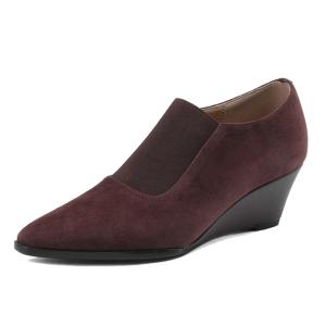 Туфли на танкетке и высоком каблуке, женские, кофейного цвета XICUNMINGWU, Coffee