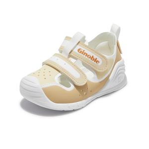 Износостойкие дышащие детские сандалии для младенцев и малышей GINOBLE, коричневый/белый