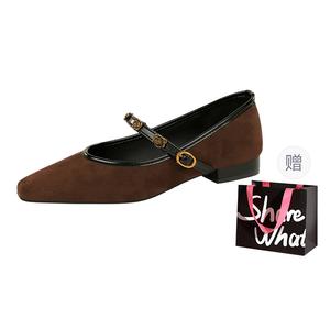 BIGTREE Женские повседневные туфли на один каблук - темно-коричневые с сумкой для покупок, цвет Dark Brown+Shopping Bag