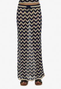 Юбка Superdry & Co ZIGZAG COLUMN , Navy Gold Zigzag/Blue