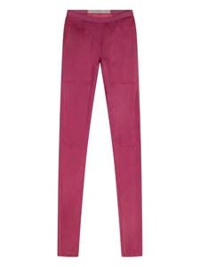Кожаные леггинсы Rick Owens, розовый