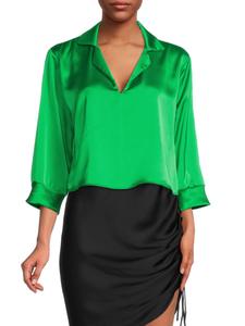 Атласный топ Renee C., зеленый