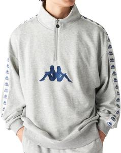 Мужская толстовка Kappa 244335 с застежкой-молнией до середины груди, плотная ткань, оригинальная, серый