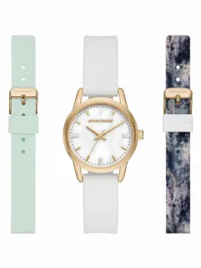 Женские аналоговые силиконовые часы Skechers SR9088, цвет White