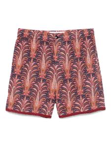 Valentino Garavani шорты с принтом Voyage Imaginaire, синий