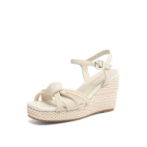 Rosa Bianca Сандалии на одной бляшке 9 см женские экрю с подкладкой из овчины, цвет Ecru (Sheepskin Lining)