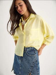 Блуза Bianco Lucci, желтый/лимоно-желтый