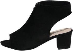 Женские босоножки BORAMAX с открытым носком, модные босоножки с вырезами, боковой ремешок на молнии, на массивном каблуке, без задника, на щиколотке, 8.5 Black