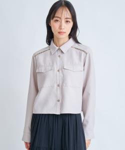 Укороченная рубашка с большими карманами Noela, цвет Beige