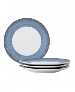 Набор из 4 салатных тарелок Colorscapes Layers Coupe, диаметр 8,25 дюйма Noritake, Navy