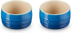 Набор жаропрочных чашек Le Creuset с прямыми стенками, 2 штуки, синий