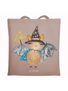 Сумка для переноски Mr & Mrs Panda Fledermaus Zauberer ohne Spruch, пастельно-коричневый