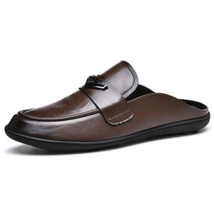 G5 Закрытые тапочки мужские коричневые, цвет Brown