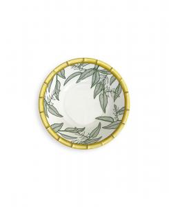 Набор из 4 персональных мисок в форме бамбуковых листьев в стиле дзен Q Squared, White/Green