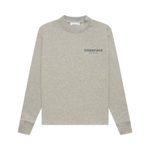 Детская футболка с длинными рукавами Fear of God Essentials Dark Heather Oatmeal