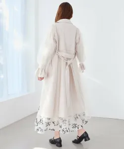 Тренч из многослойного тюля Majestic Legon, цвет Ivory