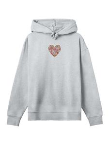 Свитер F4NT4STIC Blumen Herz bestickt, Grey