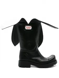 45-миллиметровые кожаные ботинки с клапанами Charles Jeffrey Loverboy, черный