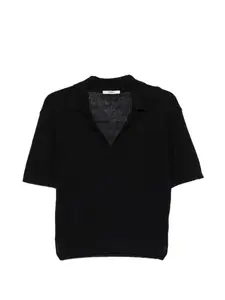 Вязаная футболка с V-образным вырезом Barena, черный
