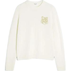 Свитер Maison Kitsuné с интарсией Fox Head Maison Kitsune, белый