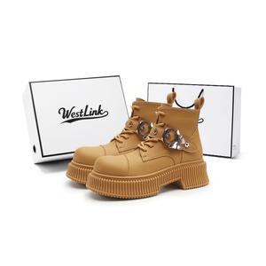 WESTLINK Ботинки Martin женские, черные, желтые