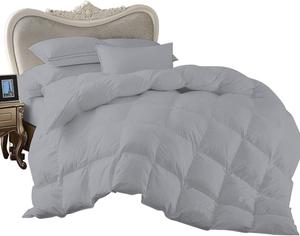 BesBedding Комплект постельного белья из длинноволокнистого хлопка плотностью 500 г/м² в серебристом цвете Silver