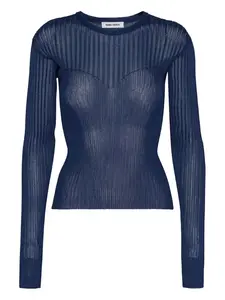 Футболка с длинными рукавами и круглым вырезом Henrik Vibskov, синий