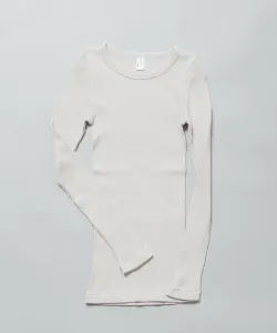 Хлопковый ребристый пуловер с круглым вырезом