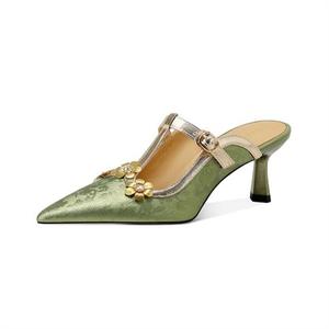 Женские тапочки с закрытым носком, устойчивые к истиранию, rhinestone JESSICA SOPHIA, зеленый