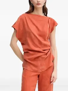 Драпированная блузка Hoss Intropia, оранжевый