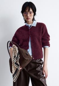 Кардиган & other stories Cardigan, Burgundy Melange/Mottled Bordeaux