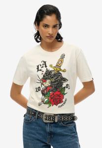 Футболка Superdry & Co Print T-shirt, Off White Slub/White