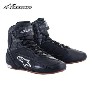 ALPINESTARS PROTECTS Мотоциклетные ботинки Star Motorcycle, всесезонные мотоциклетные ботинки, повседневная обувь для мотоциклов, FASTER-3, черный и темно-серый, размер 8.5