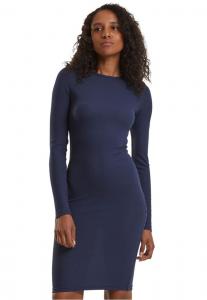 Короткое платье Urban Classics Ladies Rib Dress, темно-синий